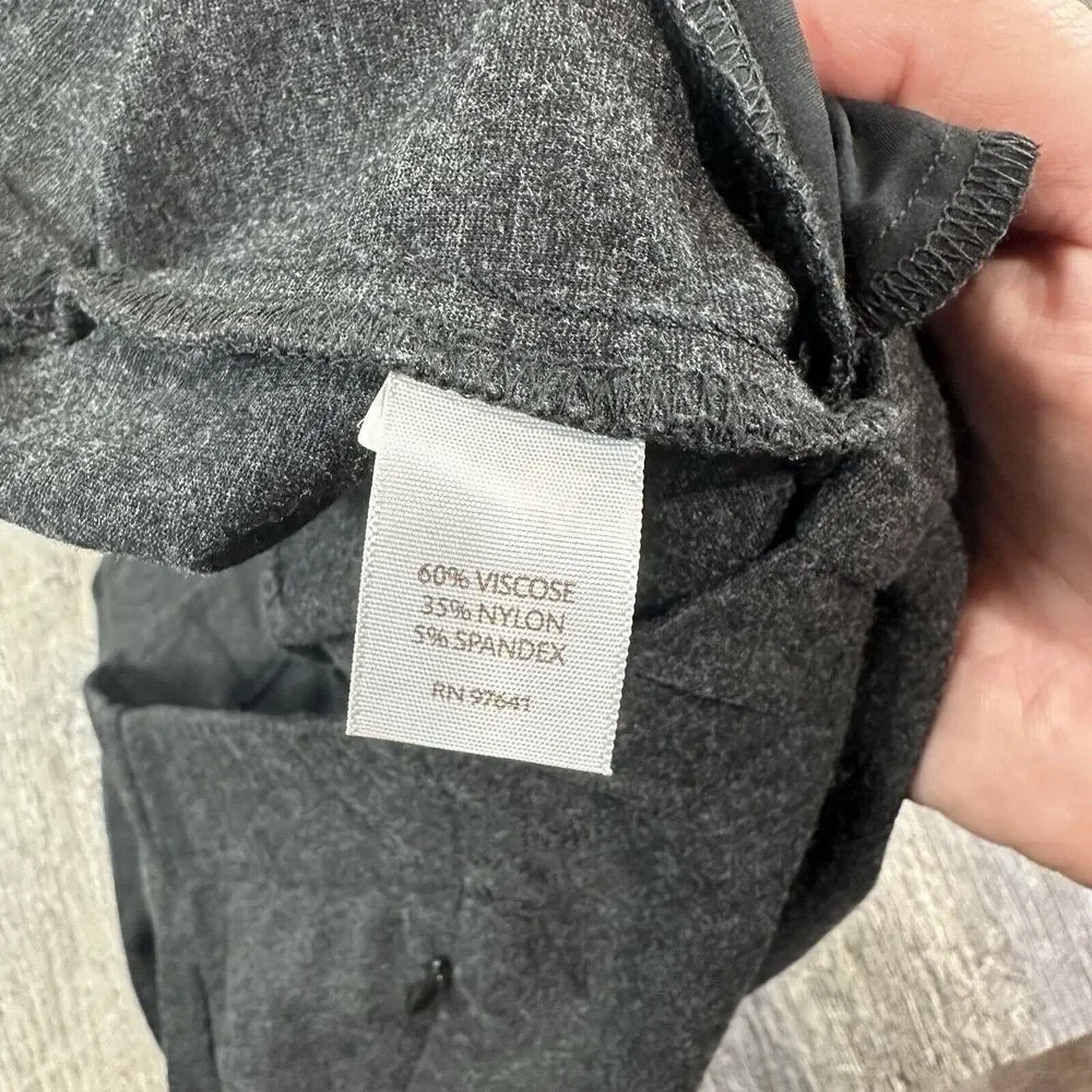 J. Jill Women's Size M Gray Ponte Knit Leggings Pants Stretch Pull On Pockets - Picture 5 of 13